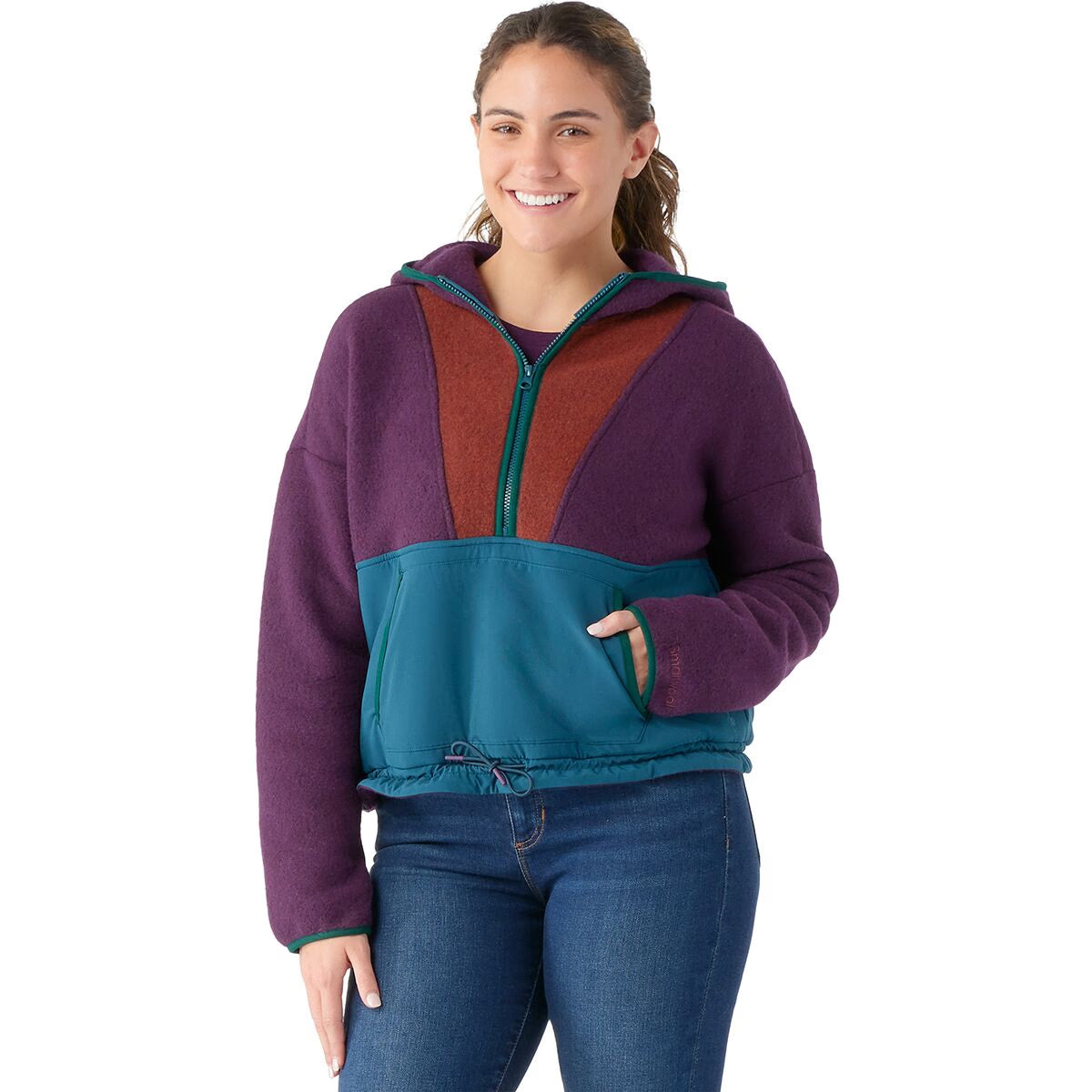 Smartwool Women's Hudson Trail Fleece Hooded Half Zip (SW017131) SAMPLE