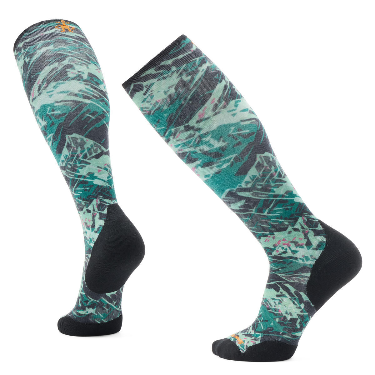 Smartwool Men's Ski Targeted Cushion Green Slopes Print OTC Socks (SW002487) F24
