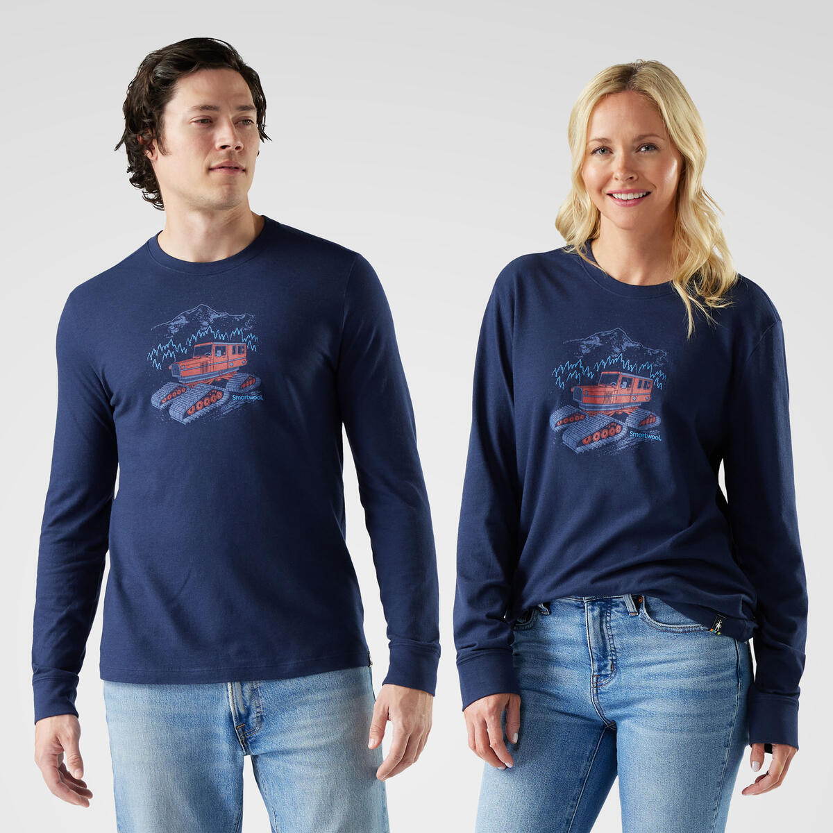 Smartwool Men's Snowcat Graphic Long Sleeve Tee (SW002981) SAMPLE