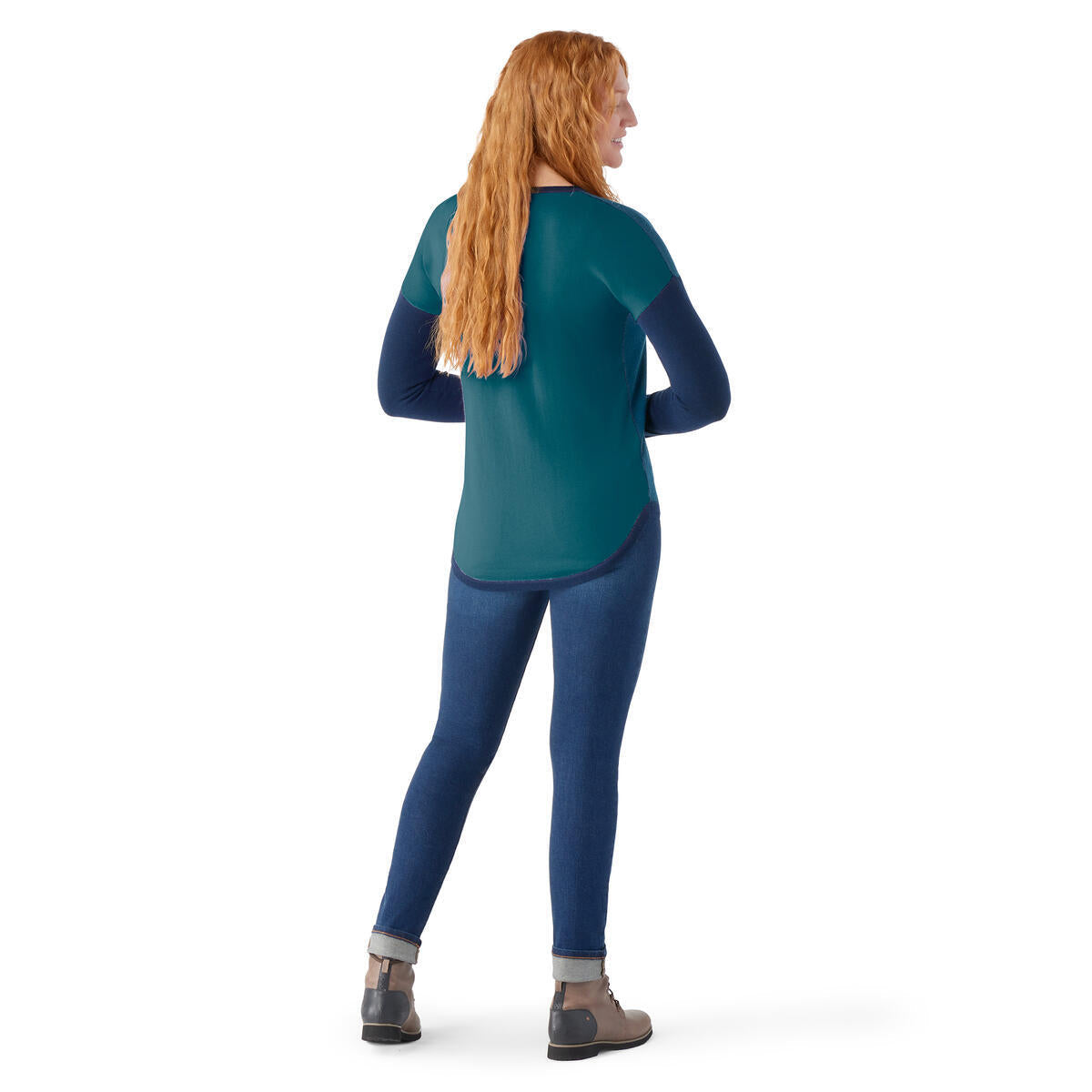 Smartwool Womens Shadow Pine Colorblock Sweater (SW016487) SAMPLE