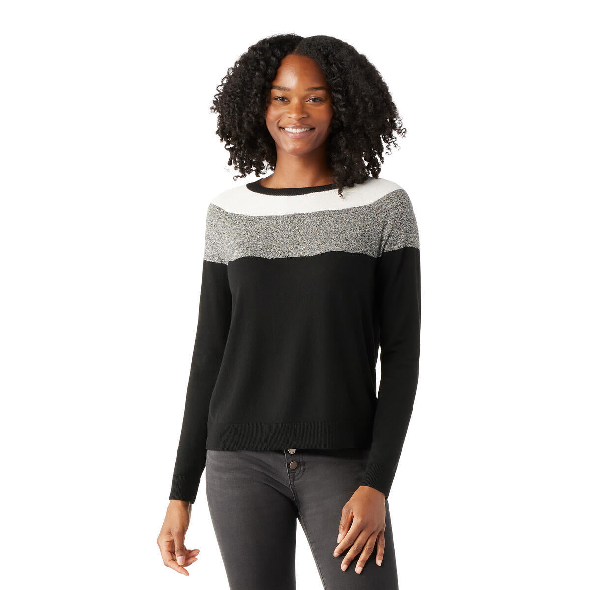 Smartwool Womens Edgewood Colorblock Crew Sweater (SW016649) SAMPLE