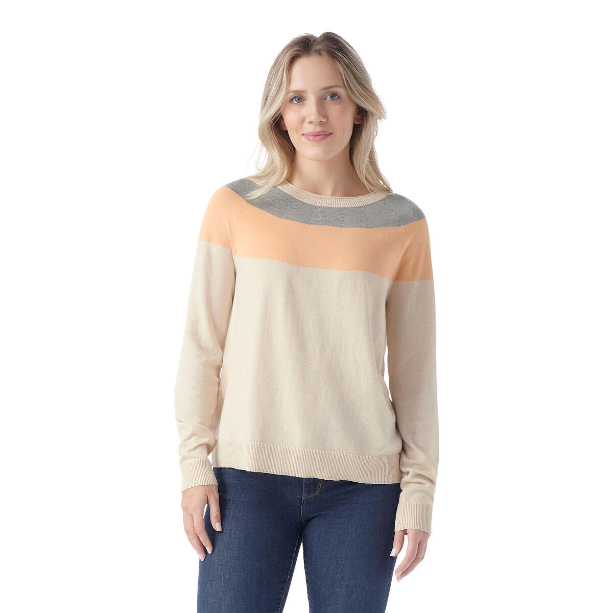 Smartwool Womens Edgewood Colorblock Crew Sweater (SW016649) SAMPLE