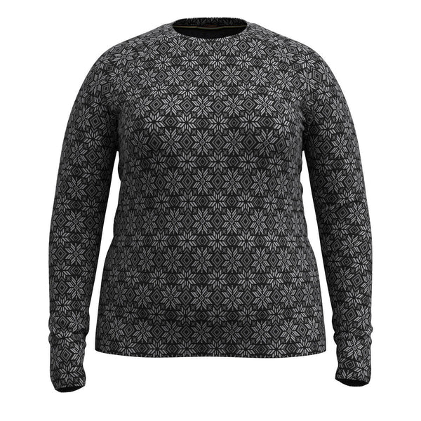 Smartwool Women's Classic Thermal Merino Base Layer Pattern Crew Plus (SW016781/SW016780) SAMPLE