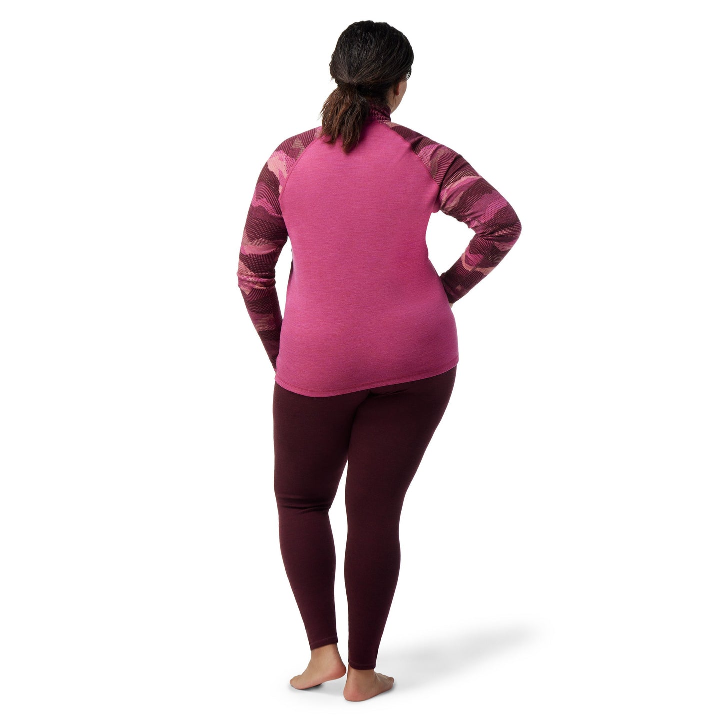 Smartwool Women's Classic Thermal Merino Base Layer Pattern 1/4 Zip Plus (SW016783)
