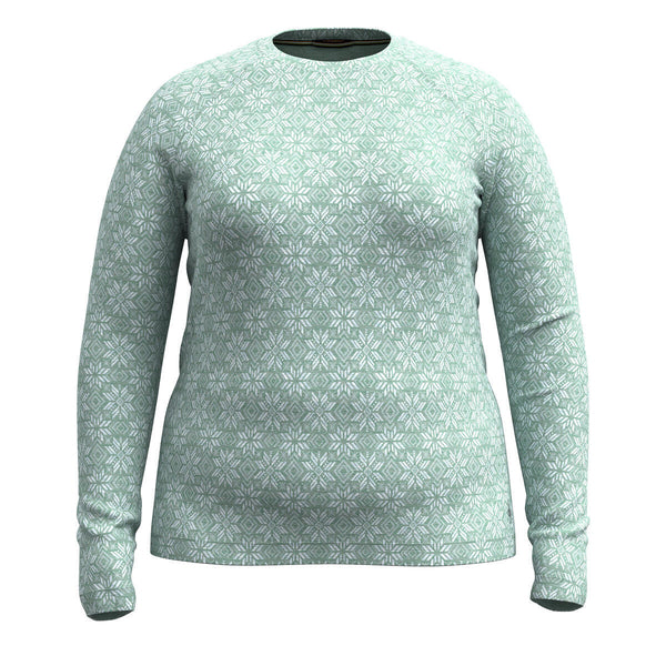 Smartwool Women's Classic Thermal Merino Base Layer Pattern Crew Plus (SW016781/SW016780) SAMPLE