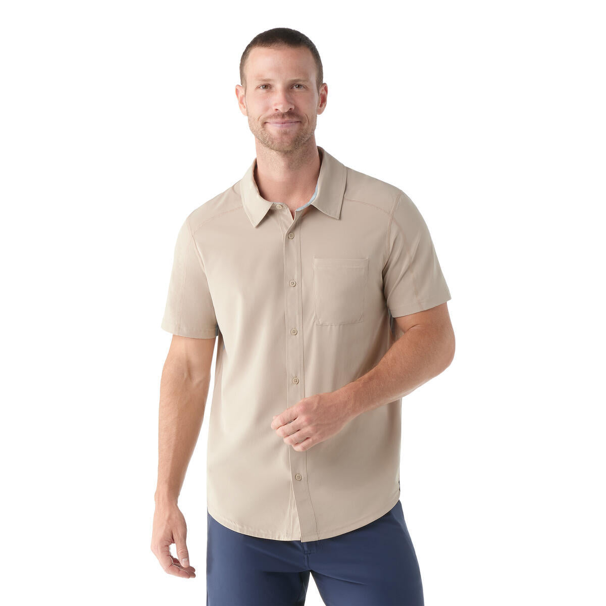 Smartwool Men's Printed Short Sleeve Button Down (SW017017) SAMPLE