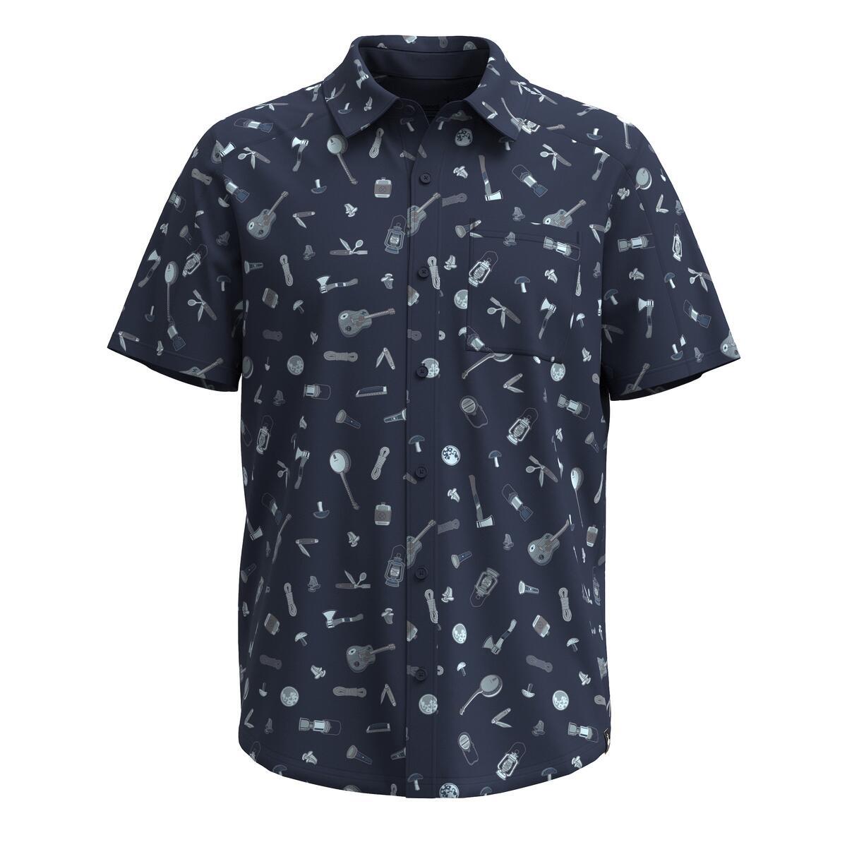 Smartwool Men's Printed Short Sleeve Button Down (SW017017) SAMPLE