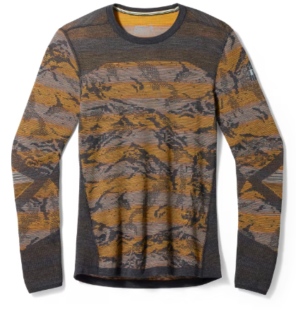 Smartwool Men's Intraknit Thermal Merino Base Layer Pattern Crew (SW016407) SAMPLE