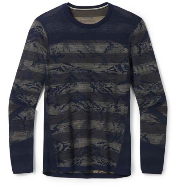 Smartwool Men's Intraknit Thermal Merino Base Layer Pattern Crew (SW016407) SAMPLE