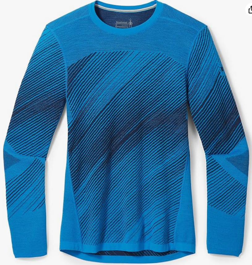 Smartwool Men's Intraknit Thermal Merino Base Layer Pattern Crew (SW016407) SAMPLE