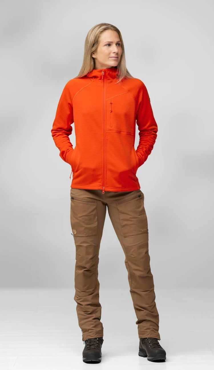 Fjallraven Women's Abisko Grid Fleece Hoodie (F14600184) SAMPLE