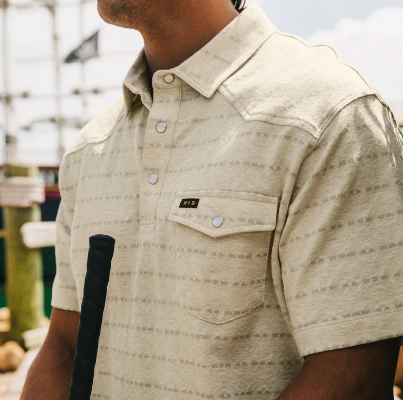 Howler Bros Men's Ranchero Jacquard Polo (1262) SAMPLE