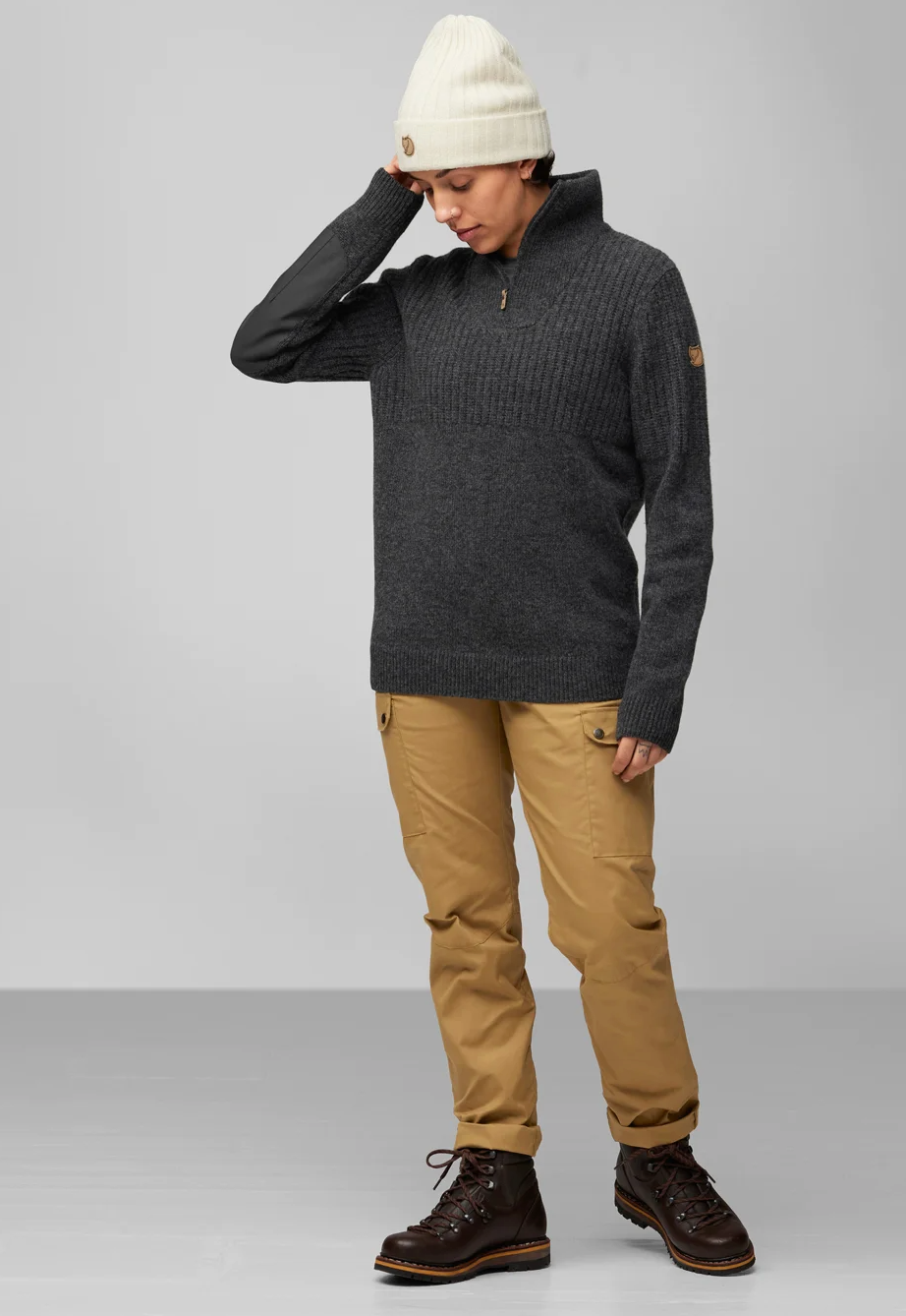 Fjallraven Women's Övik Half Zip Knit (F86993) SAMPLE