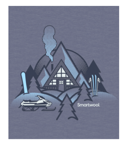 Smartwool Men's Alpine A-Frame Short Sleeve Graphic Tee (SW002978) SAMPLE