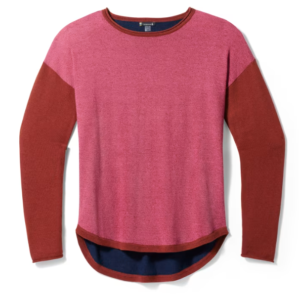Smartwool Womens Shadow Pine Colorblock Sweater (SW016487) SAMPLE