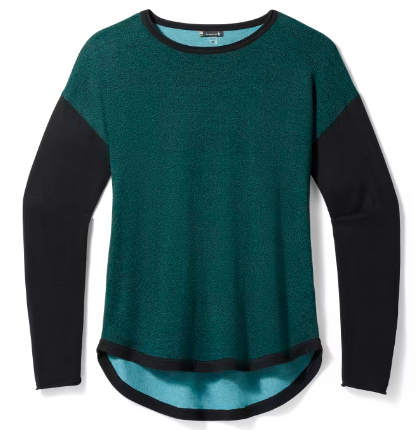 Smartwool Womens Shadow Pine Colorblock Sweater (SW016487) SAMPLE