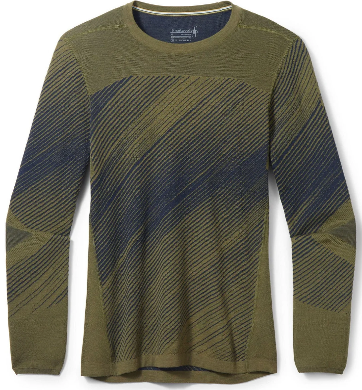Smartwool Men's Intraknit Thermal Merino Base Layer Pattern Crew (SW016407) SAMPLE