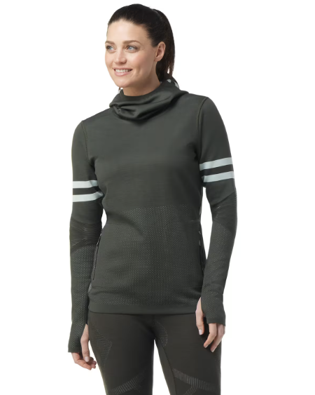 Smartwool Womens Intraknit Merino Tech Pullover Hoodie (SW016703) SAMPLE
