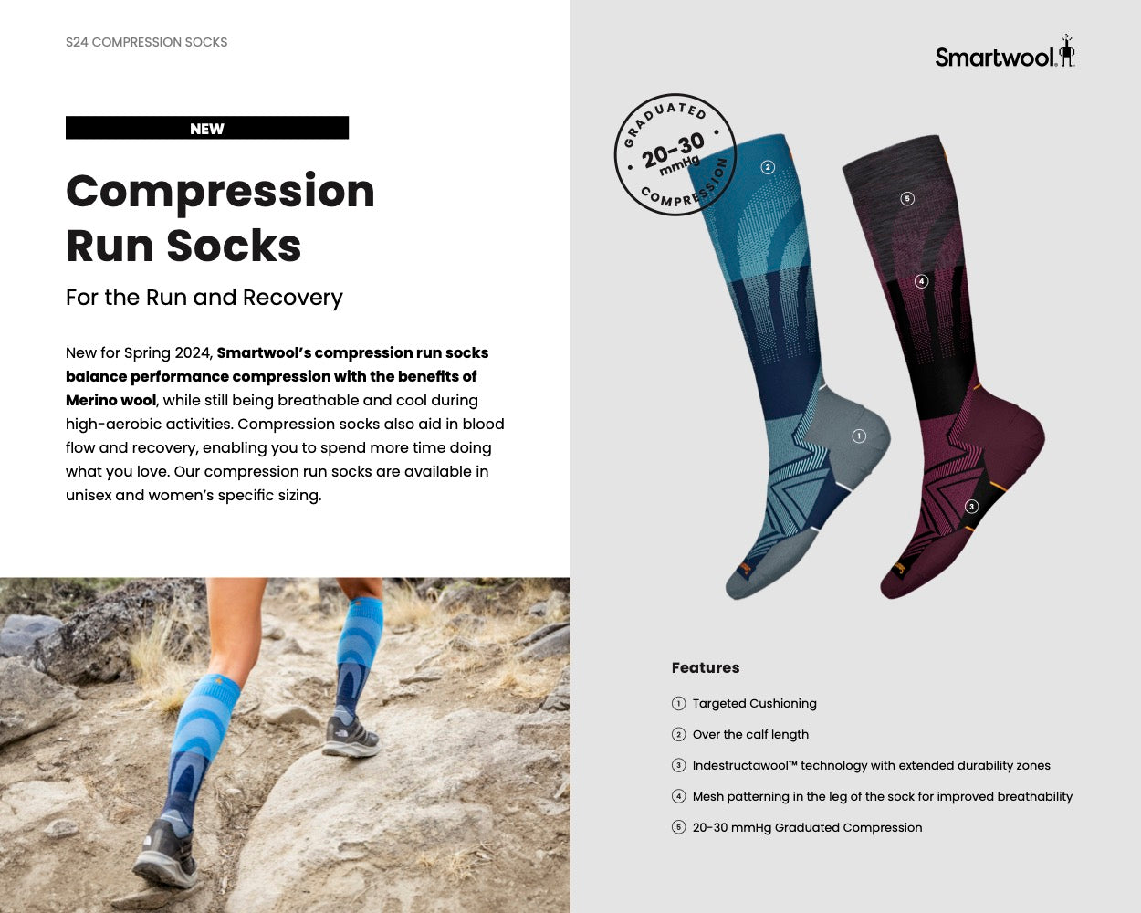 Smartwool Men's Run Targeted Cushion Compression OTC (SW002268)