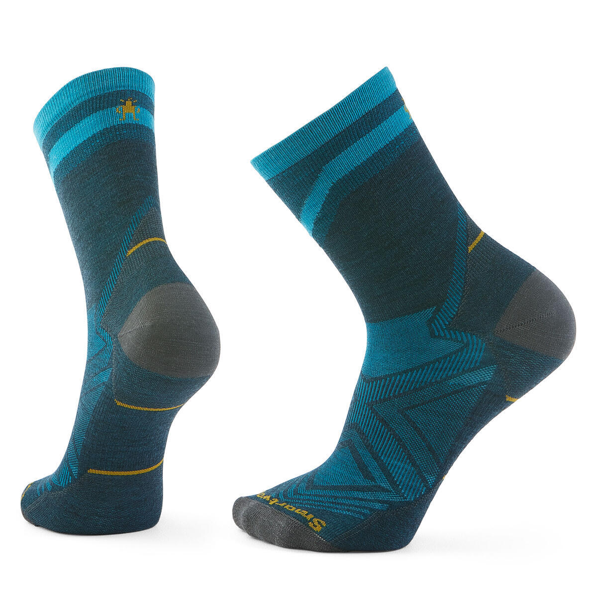 Smartwool Men's Run Zero Cushion Pattern Mid Crew (SW001656)