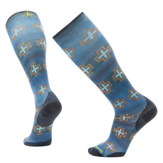 Smartwool Men's Ski Zero Cushion Paths Crossed Print OTC Socks (SW002485) F24