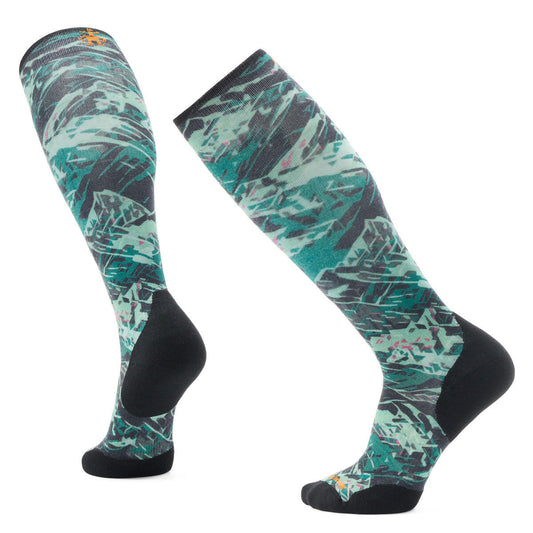 Smartwool Men's Ski Targeted Cushion Green Slopes Print OTC Socks (SW002487) F24