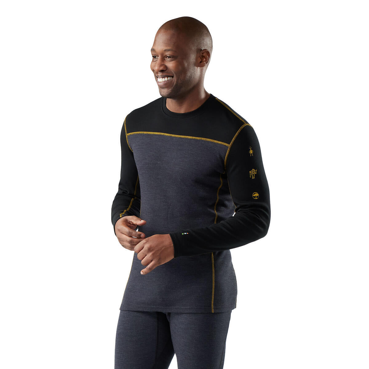 Smartwool Men's Classic Thermal Merino Base Layer Colorblock Crew (SW002569)