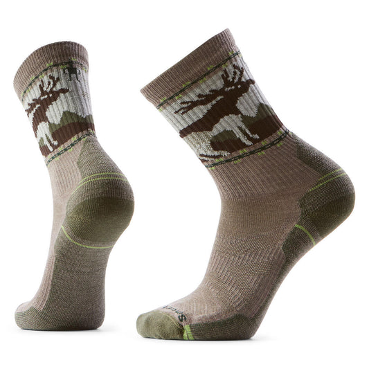 Smartwool Men's Hike Light Cushion Mountain Moose Crew Socks (SW002686)