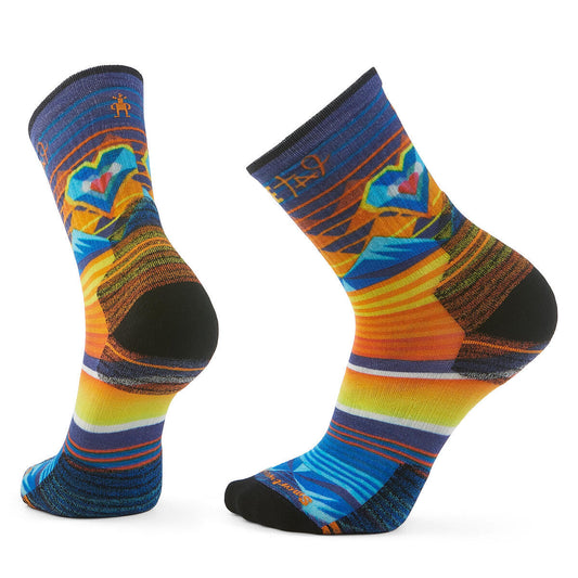 Smartwool Hike Targeted Cushion Open Hearts Print Crew Socks (SW002942)