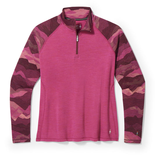 Smartwool Women's Classic Thermal Merino Base Layer Pattern 1/4 Zip Plus (SW016783)
