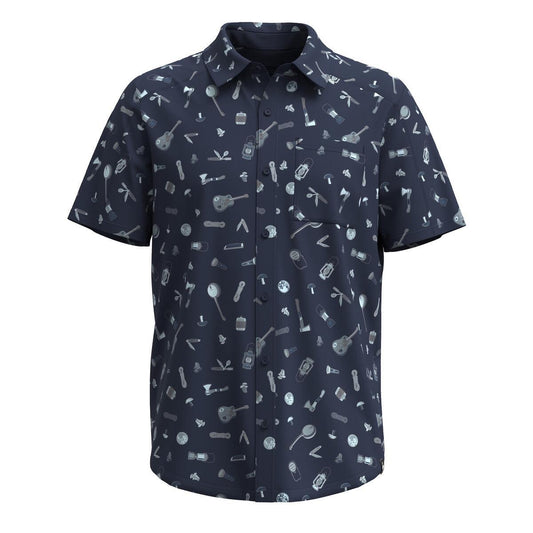 Smartwool Men's Printed Short Sleeve Button Down (SW017017) SAMPLE
