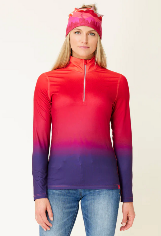 Krimson Klover Women's Gradient Base Layer 1/4 Zip Top (F23277, F23278) SAMPLE