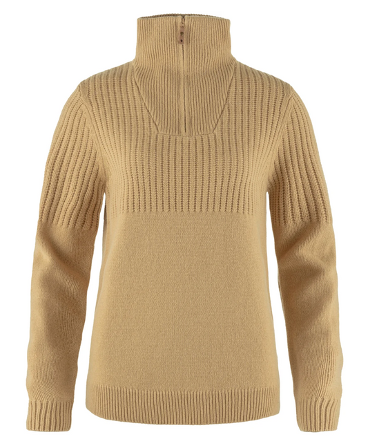 Fjallraven Women's Övik Half Zip Knit (F86993) SAMPLE