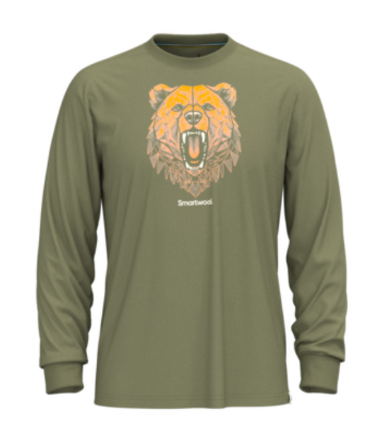 Smartwool Men's Geometric Bear Long Sleeve Graphic Tee (SW002980) SAMPLE