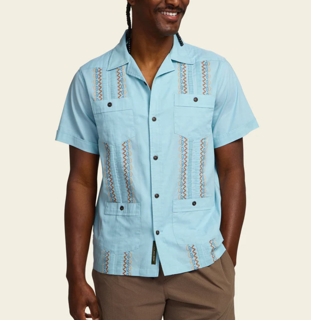 Howler Bros Men's Guayabera Shirt (1274) SAMPLE