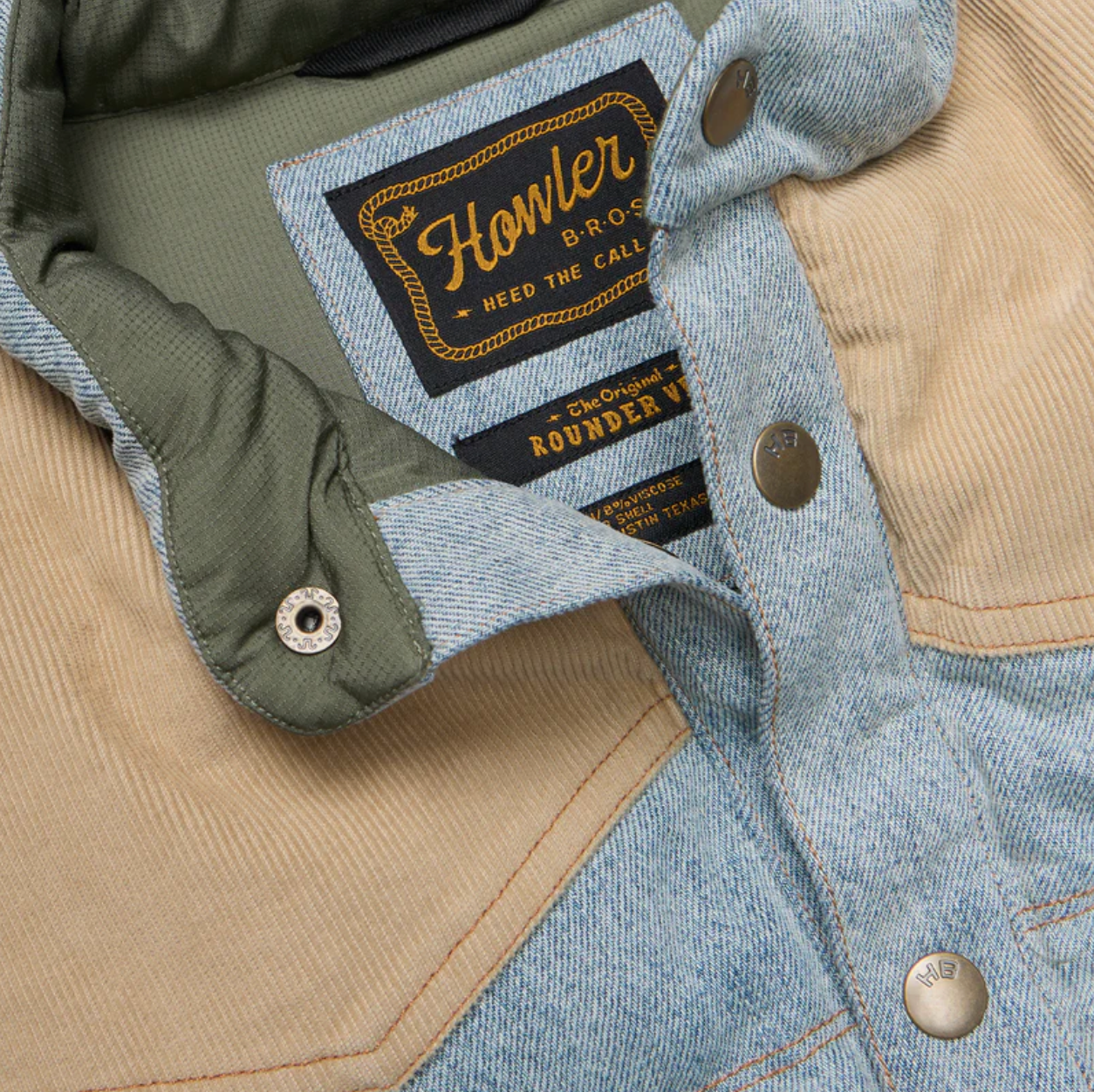 Howler Brothers Men's Rounder Denim Vest (1586) SAMPLE