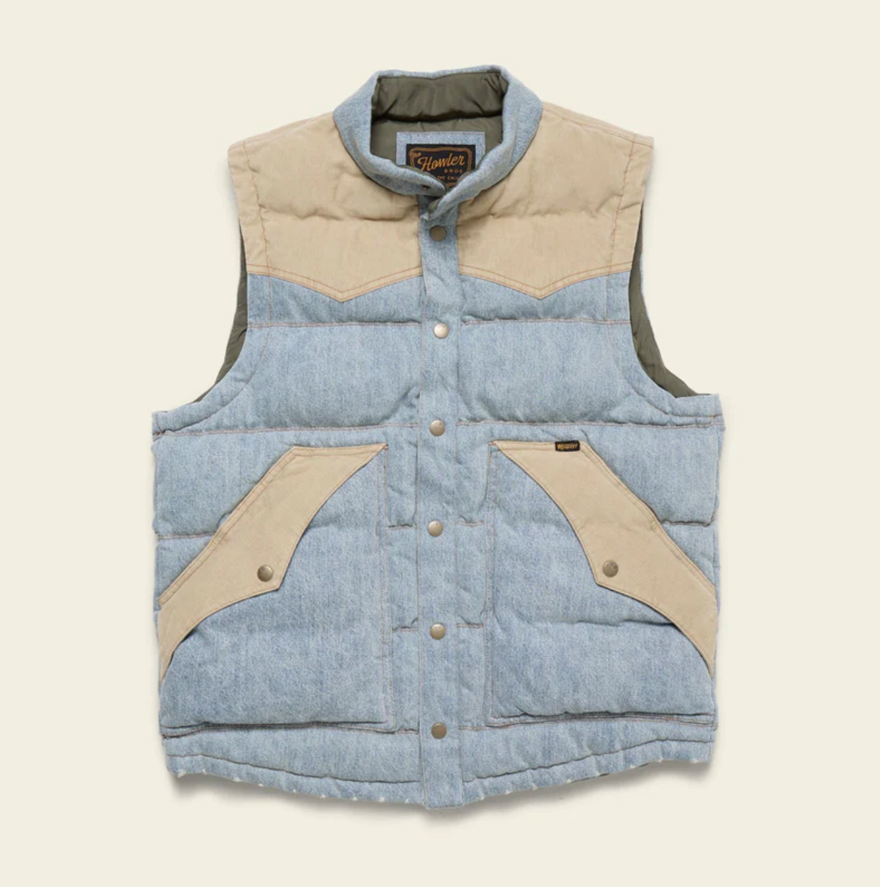 Howler Brothers Men's Rounder Denim Vest (1586) SAMPLE