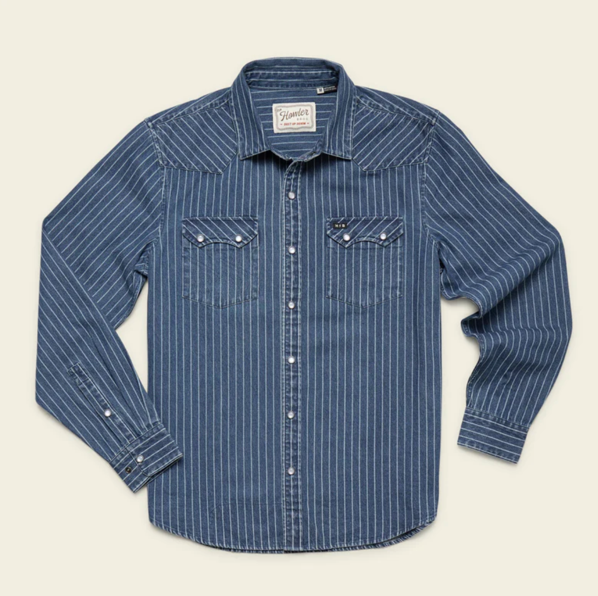 Howler Bros Men's Dust Up Denim Snapshirt SAMPLE