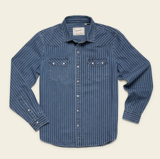 Howler Bros Men's Dust Up Denim Snapshirt SAMPLE