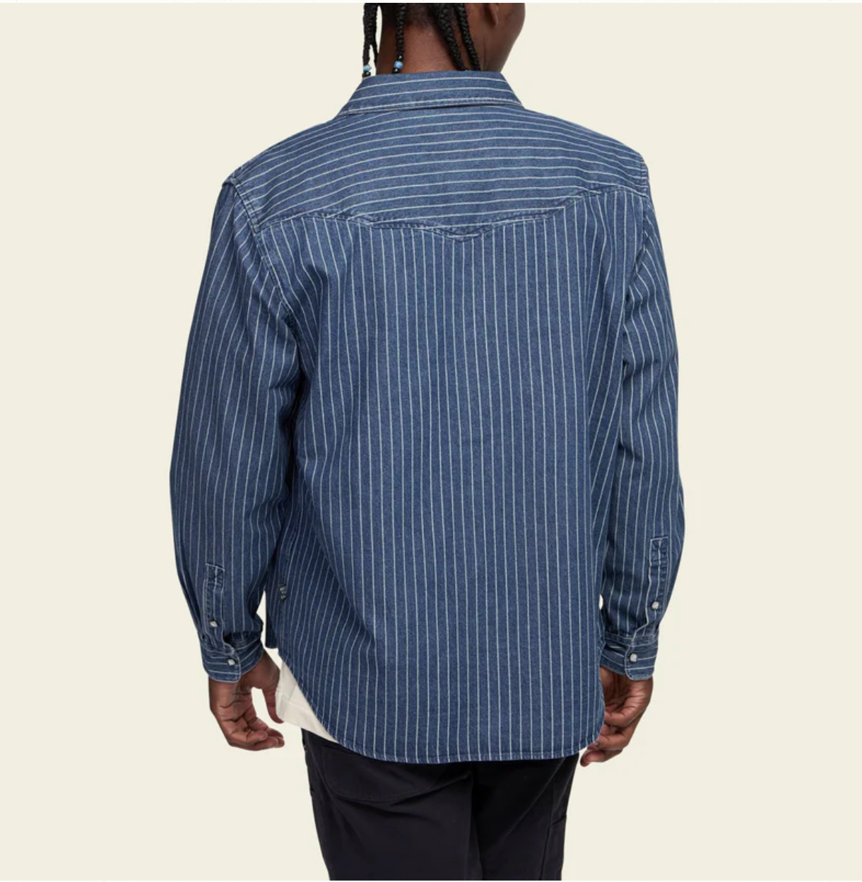 Howler Bros Men's Dust Up Denim Snapshirt SAMPLE