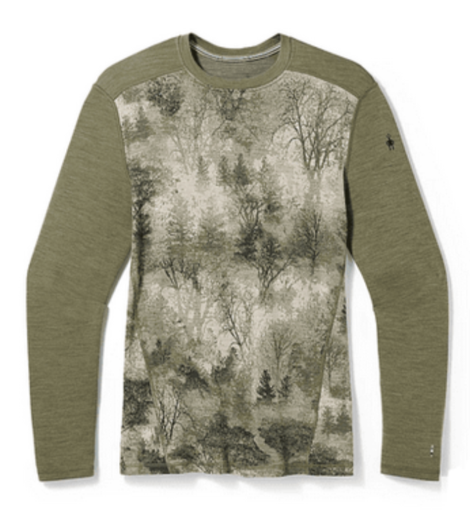 Smartwool Men's Classic Thermal Merino Base Layer Crew (SW016349) SAMPLE - Winter Moss Forest (M15) / M