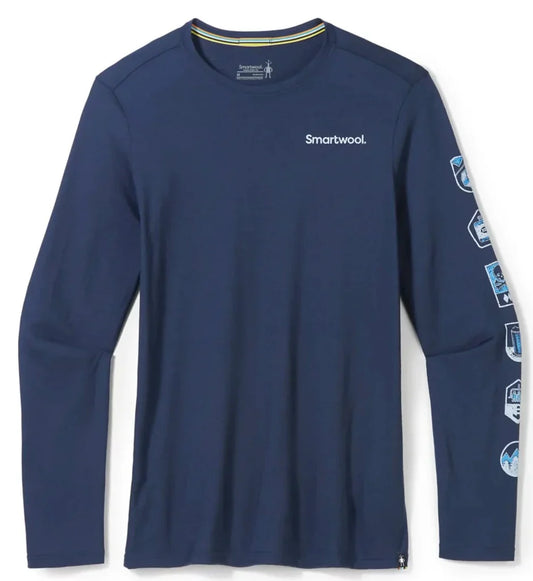 Smartwool Men's Graphic Patches Long Sleeve Tee (SW016989) SAMPLE